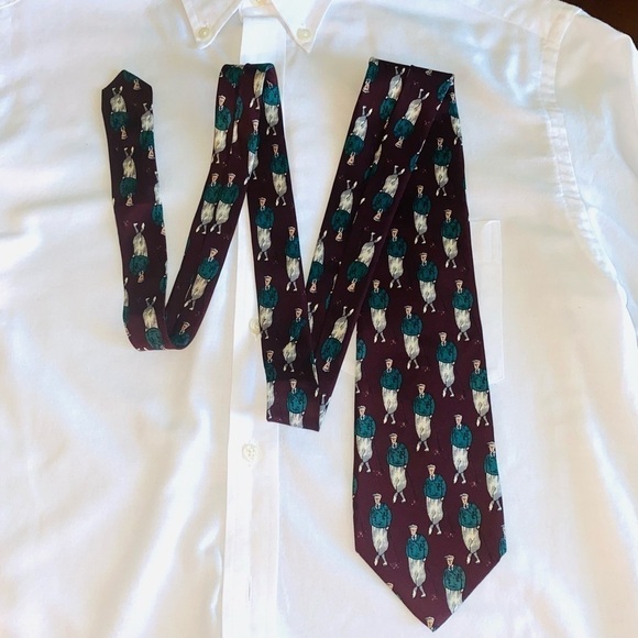 Robert Talbott Silk Tie, Golf motif - Picture 4 of 6